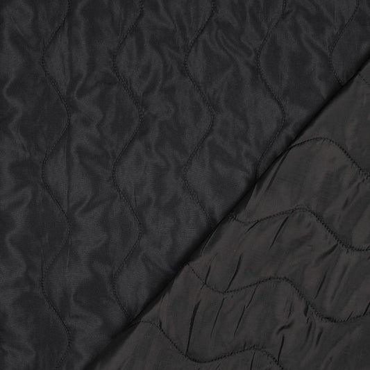 Attēls ar Stepēts audums “Zig Zag” – melns 230 g/m² – pieejams Šarlotes audumi