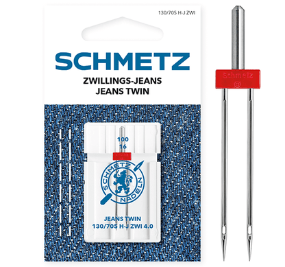 Aiguille double pour jean SCHMETZ JEANS TWIN ZWI - N°4/100 (1 pièce)