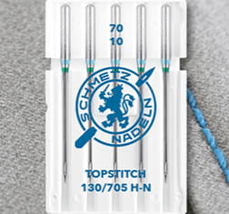 Aiguilles pour points décoratifs SCHMETZ TOPSTITCH NEEDLES - n°70 (5 pièces)