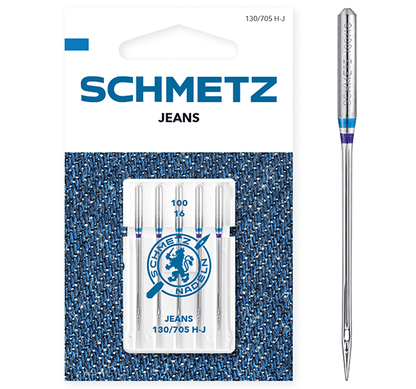 Šujmašīnu adatas džinsam SCHMETZ JEANS - Nr.100 (5gab.)
