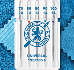 Aiguilles universelles pour machine à coudre SCHMETZ UNIVERSAL - n° 70/80/90/100 (5 pièces)