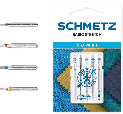 Jeu d’aiguilles pour machine à coudre SCHMETZ COMBI 5 UNIVERSAL/STRETCH (5 pièces)