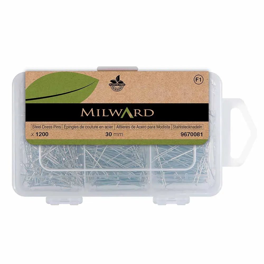 Vaizdas su Milward siuvimo adatomis, plieninėmis – 0,60 × 30 mm, 1200 vnt. – internetu Šarlotės audiniai