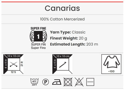 Image with Tambordiegi YarnArt CANARIAS - 20g / 203m – available at Šarlotes audumi