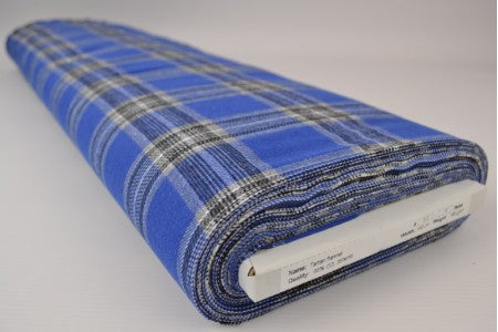 Flanelė – karališkai mėlyna languota