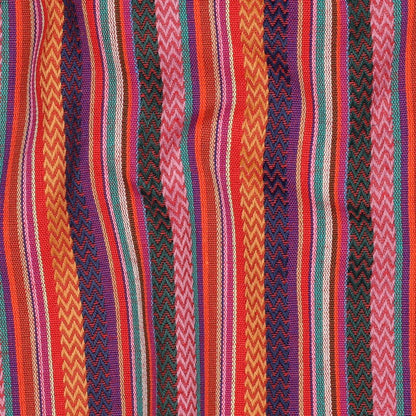 Tissu à motifs traditionnels - lilas, orange et rouge 200 g/m²