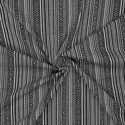 Tissu à motif traditionnel - noir et gris 200 g/m²