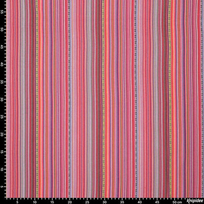 Tissu à motif traditionnel - tons rosés 200 g/m²