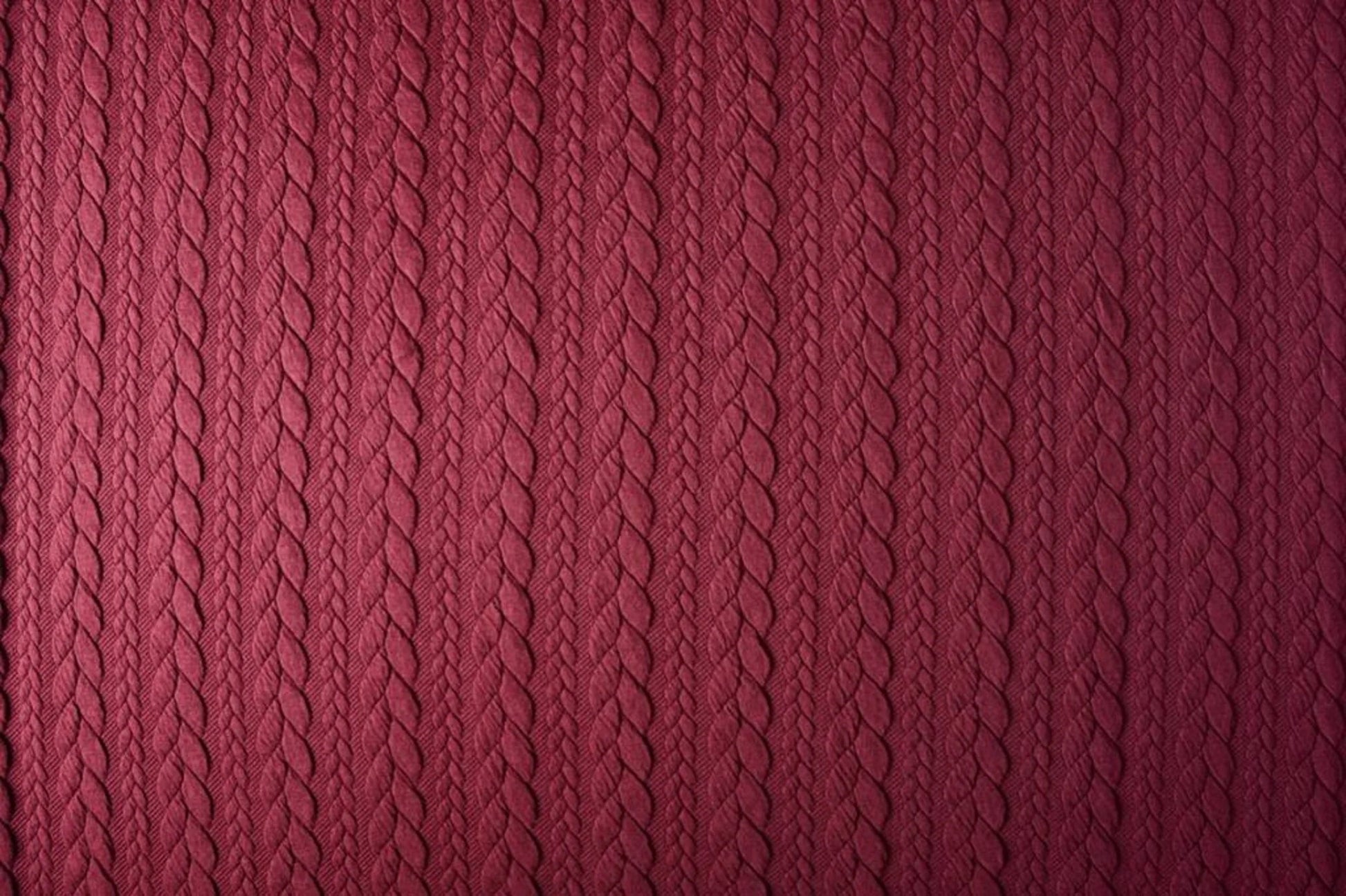 Attēls ar Trikotāžas audums ar adījuma rakstu - bordo pīnes 340 g/m² – pieejams Šarlotes audumi