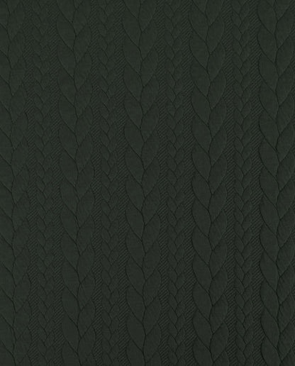 Image avec tissu en maille à motif tricoté - torsades vert fumé 340 g/m² – disponible chez Šarlotes audumi