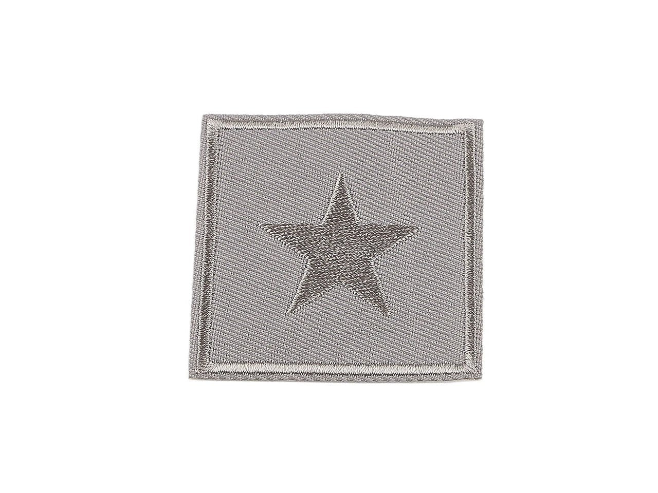 Image with iron-on patch, star appliqué 5.5 x 5.5 cm – available at Šarlotes audumi