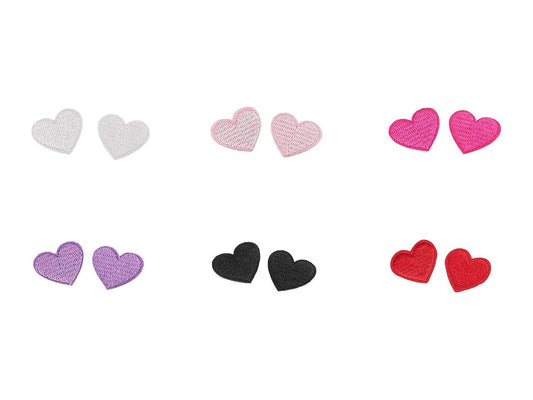Attēls ar Uzgludināms ielāps Sirds | Izšūts dekoratīvs ielāps apģērbam 2 gab.|dažādu toņu – pieejams Šarlotes audumi