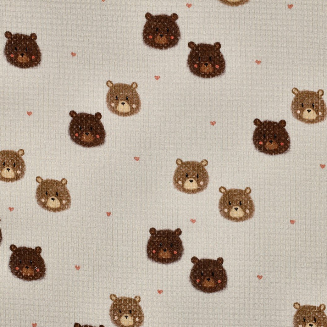 Attēls ar Vafeļaudums - lāči 185 g/m² – pieejams Šarlotes audumi