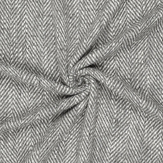 Attēls ar Vilnas audums ar skujiņas rakstu | pelēks | 390 g/m² | 145 cm – pieejams Šarlotes audumi