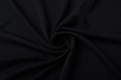 Viskozes gabardīns ar elastānu - melns 275 g/m²
