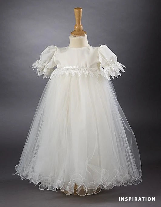 Decorative lace ribbon 55 mm - white