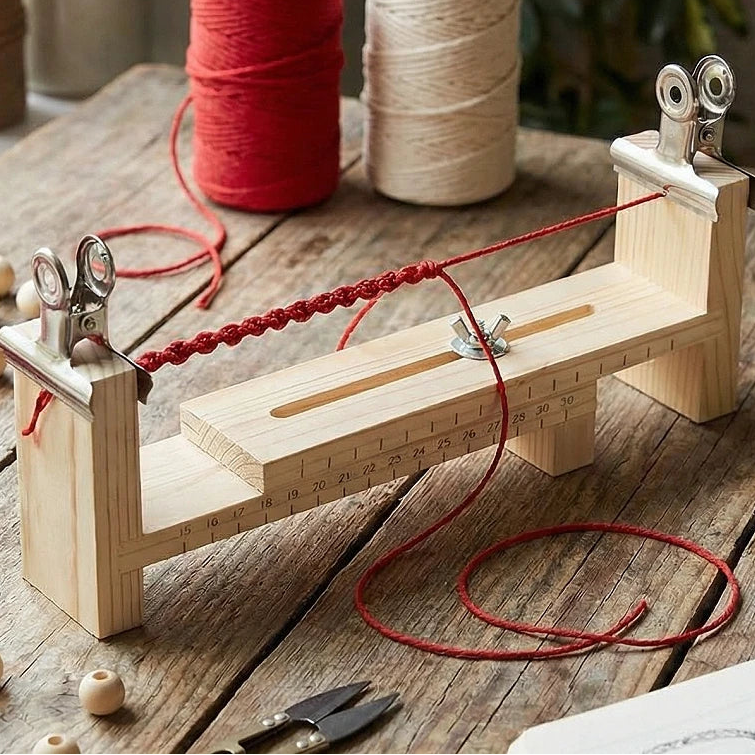 Puidust raam käevõrude punumiseks