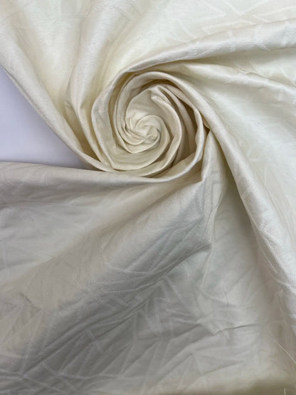 Jacquard de soie - teinte beurre 205 g/m²