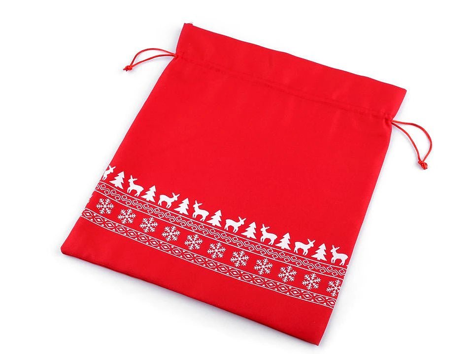 Nuotrauka su kalėdiniu dovanų maišeliu 30 × 35 cm – prieinama internetu Šarlotes audiniai