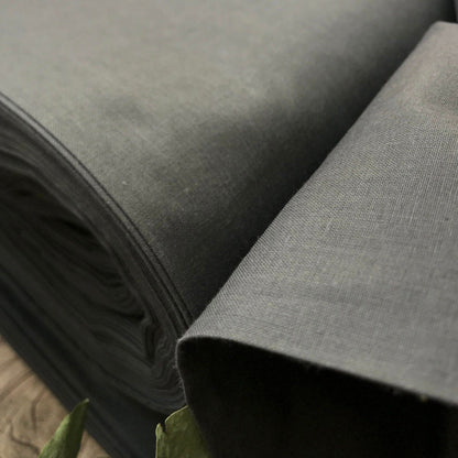 100% Baumwollstoff - graphitgrau 125 g/m²