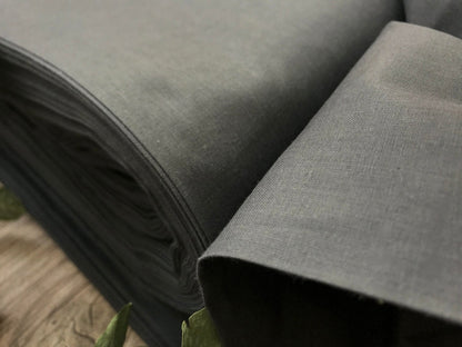 Tissu 100 % coton gris-vert, 220 cm, 146 g/m²