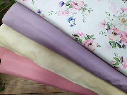 100% Baumwollstoff - rosa 125 g/m²