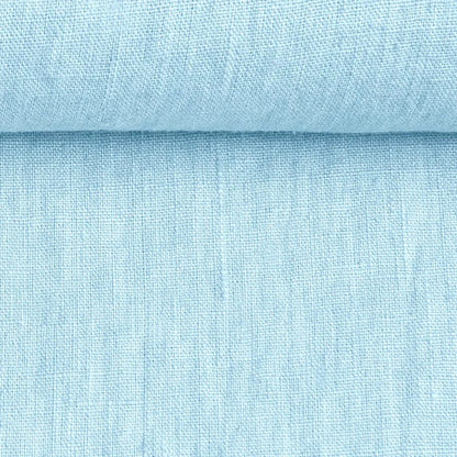 100% weich gewaschener Leinenstoff, hellhimmelblau, 205 g/m²