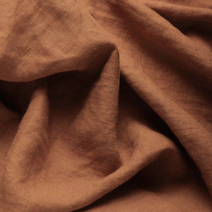 100 % weichgewaschenes Leinen, Cognac, 165 g/m²
