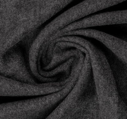 Tissu 100 % laine, gris foncé 385 g/m²
