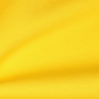 Maille en coton matelassée jaune 285 g/m²
