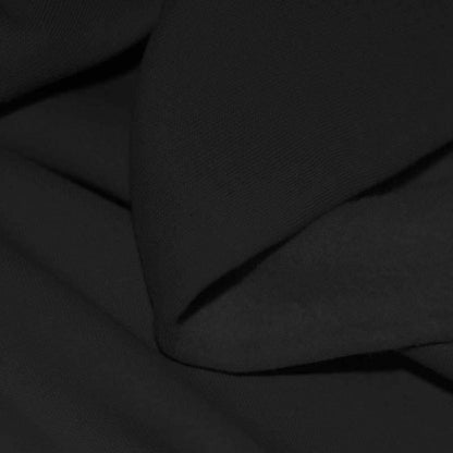 Jersey de coton chaud noir 285 g/m²