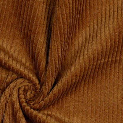 Velours côtelé en coton cognac 280 g/m²