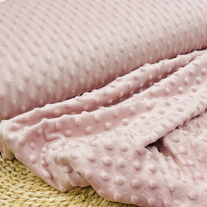 Minky en polaire rose poudré 260 g/m²