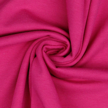 Dünner Baumwolljersey in Fuchsia 215 g/m²