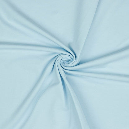 Tricot de coton fin bleu clair 215 g/m²