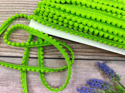 Ruban Pom Pom 12 mm vert