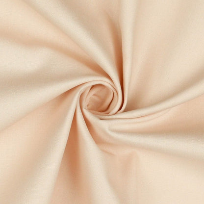 Tissu premium 100 % coton, doux ton pêche, 130 g/m²