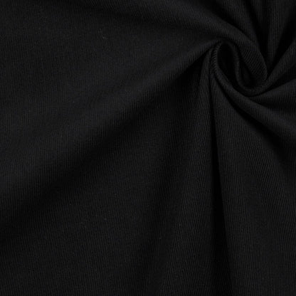 Fine cotton velvet-black 145 g/m²