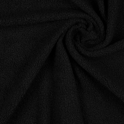 Tissu teddy noir 270 g/m²