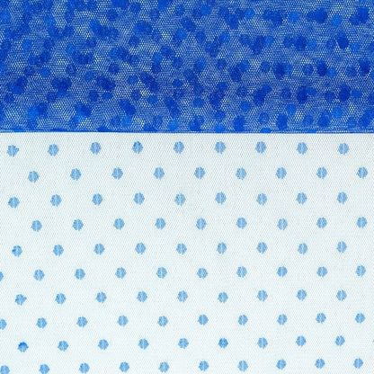 Tulle with pompoms - royal blue