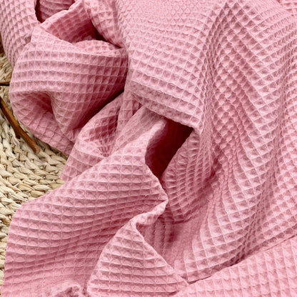 Tissu gaufré rose 230 g/m²