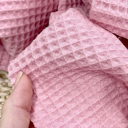 Tissu gaufré rose 230 g/m²